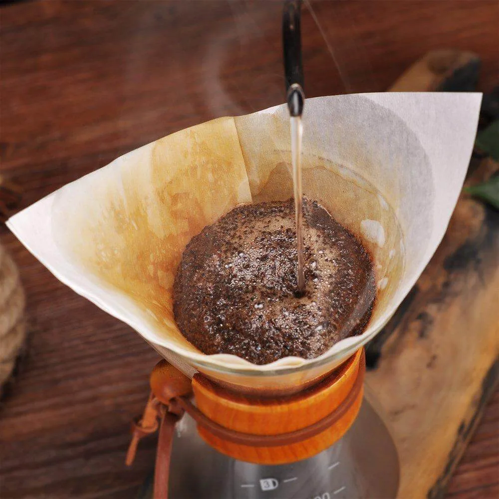 Coador Chemex com Colar de Madeira 6 Xícaras