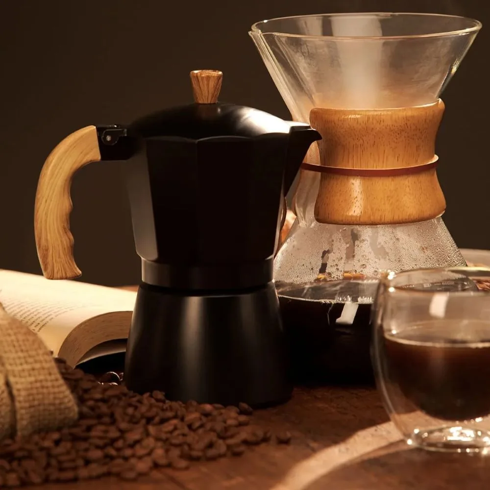 Cafeteira Italiana Oxford Moka Preta 3 Xícaras