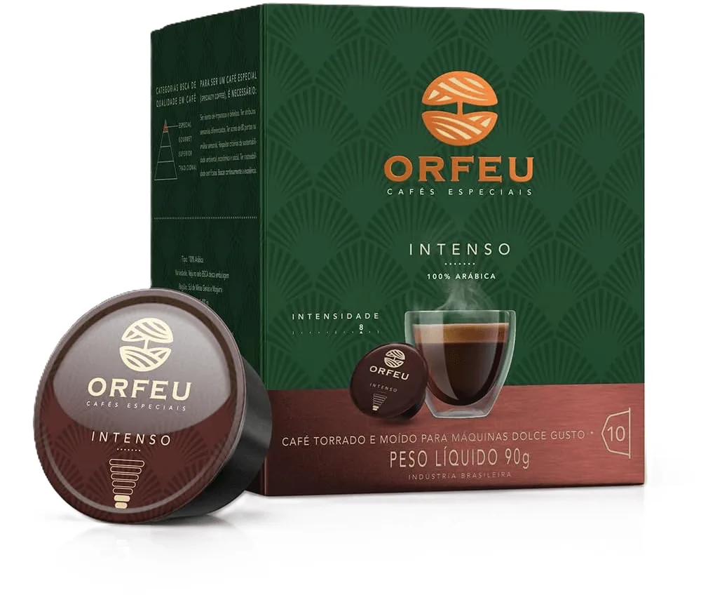 Café Orfeu Intenso em Cápsulas 10 unidades Compatível com Dolce Gusto®