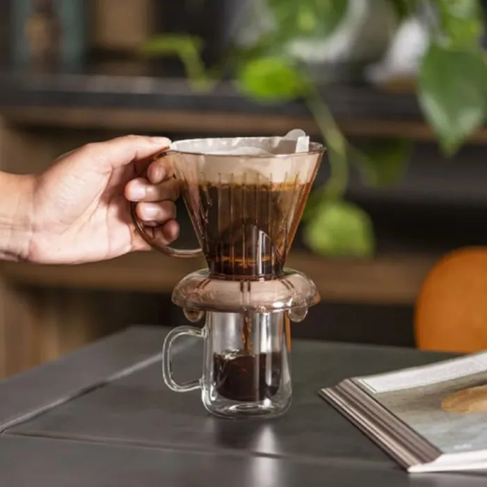 Clever Coador Marrom para Filtrar Café 500 ml com Filtro branco 100 unidades - Imagem 7